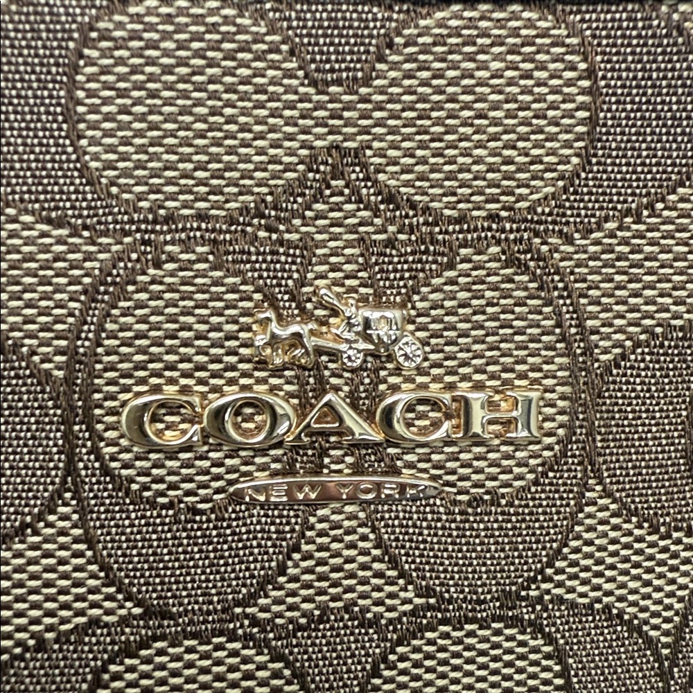 Coach Tan and Brown Signature Tote - Picture 2 of 12